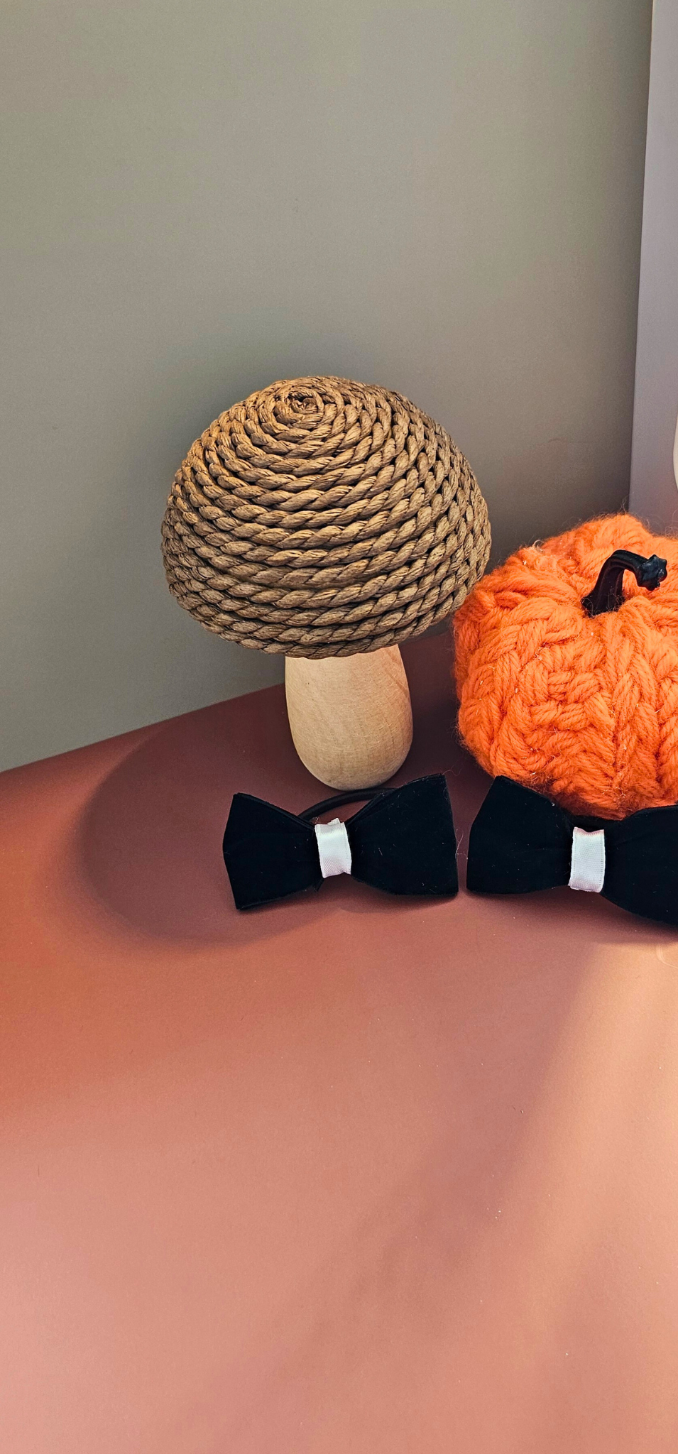 Black Velvet Bow Tie β Halloween Costume Accessory | Handmade Formal Bow with White Centre Band