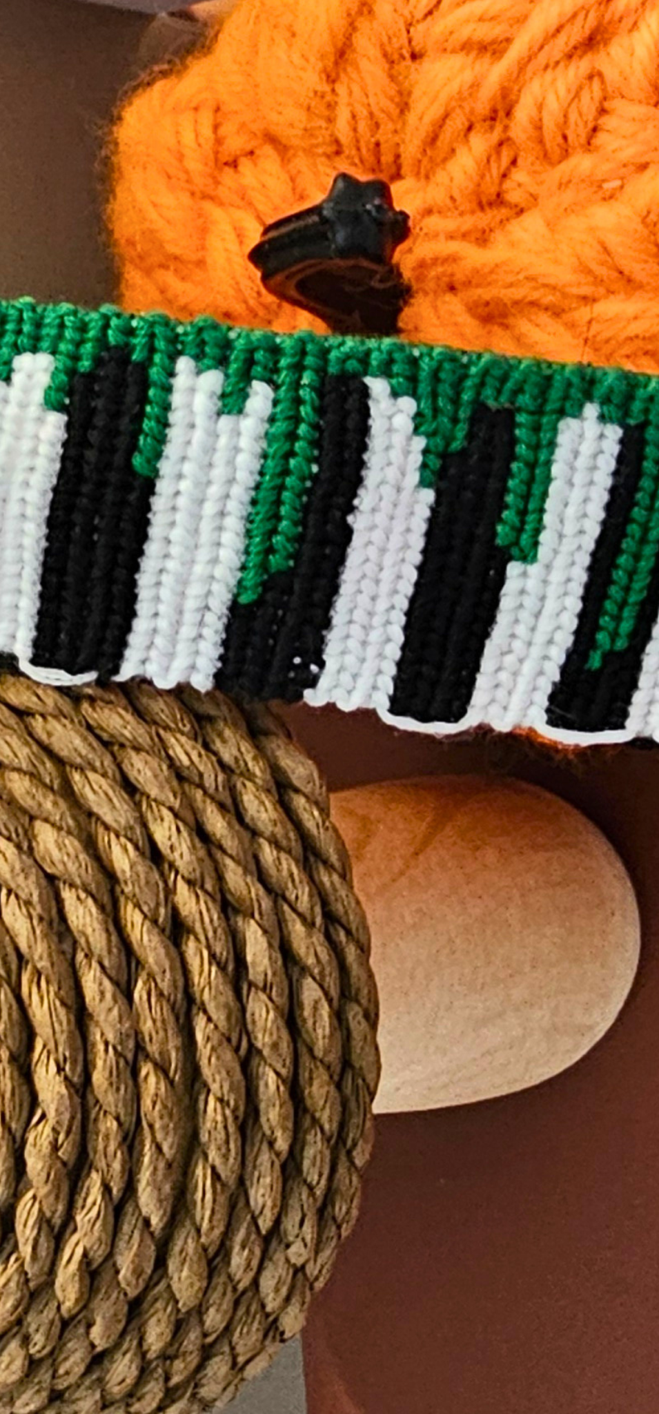 Beetlejuice-Inspired Bookmark – Handmade Woven Stripe Bookmark | Black & White Tassel Bookmark for Halloween & Horror Fans