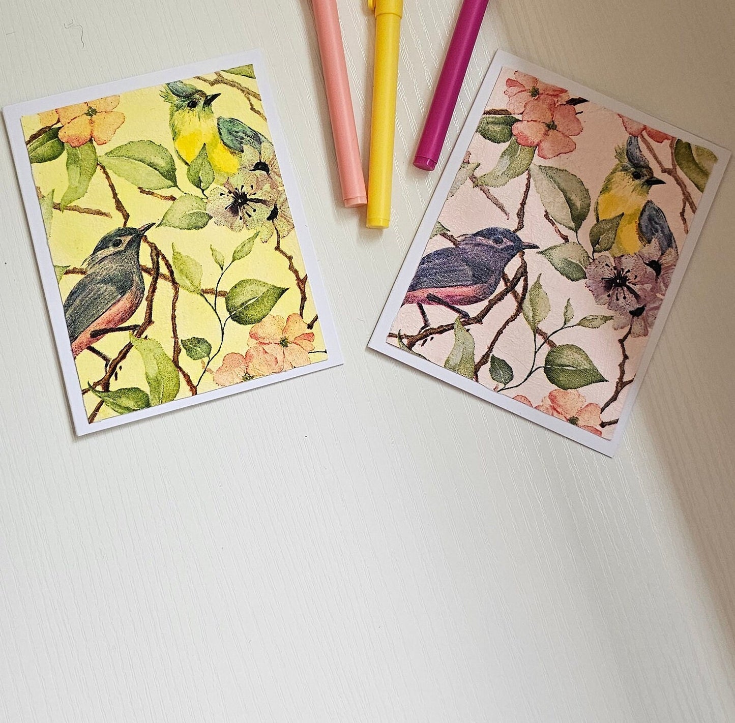 Notecard - Birds & Flowers