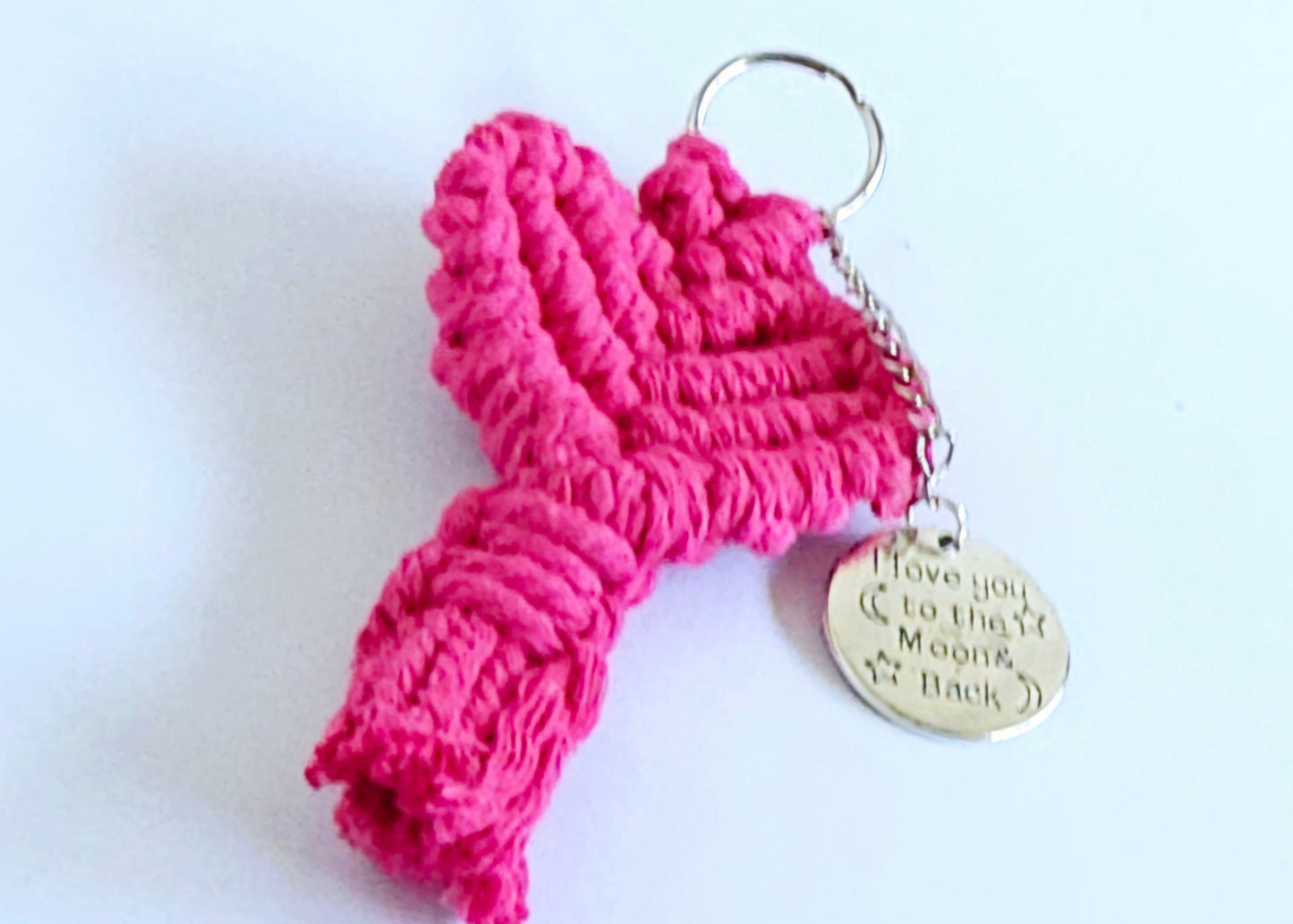 Macramé Heart Key Ring – Handmade Boho Keychain – Meaningful Gift for Loved Ones