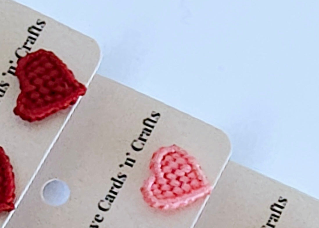 Macrame heart earrings
