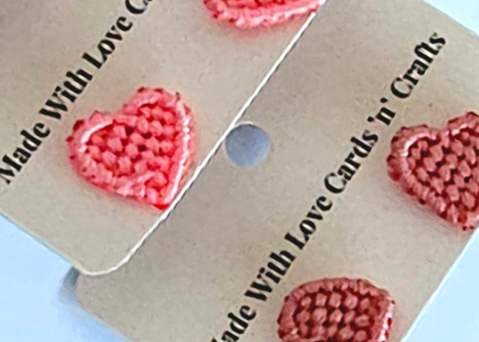 Macrame heart earrings