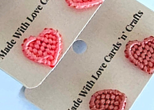 Handmade Macrame Heart Earrings – Romantic, Colourful & Unique Gift