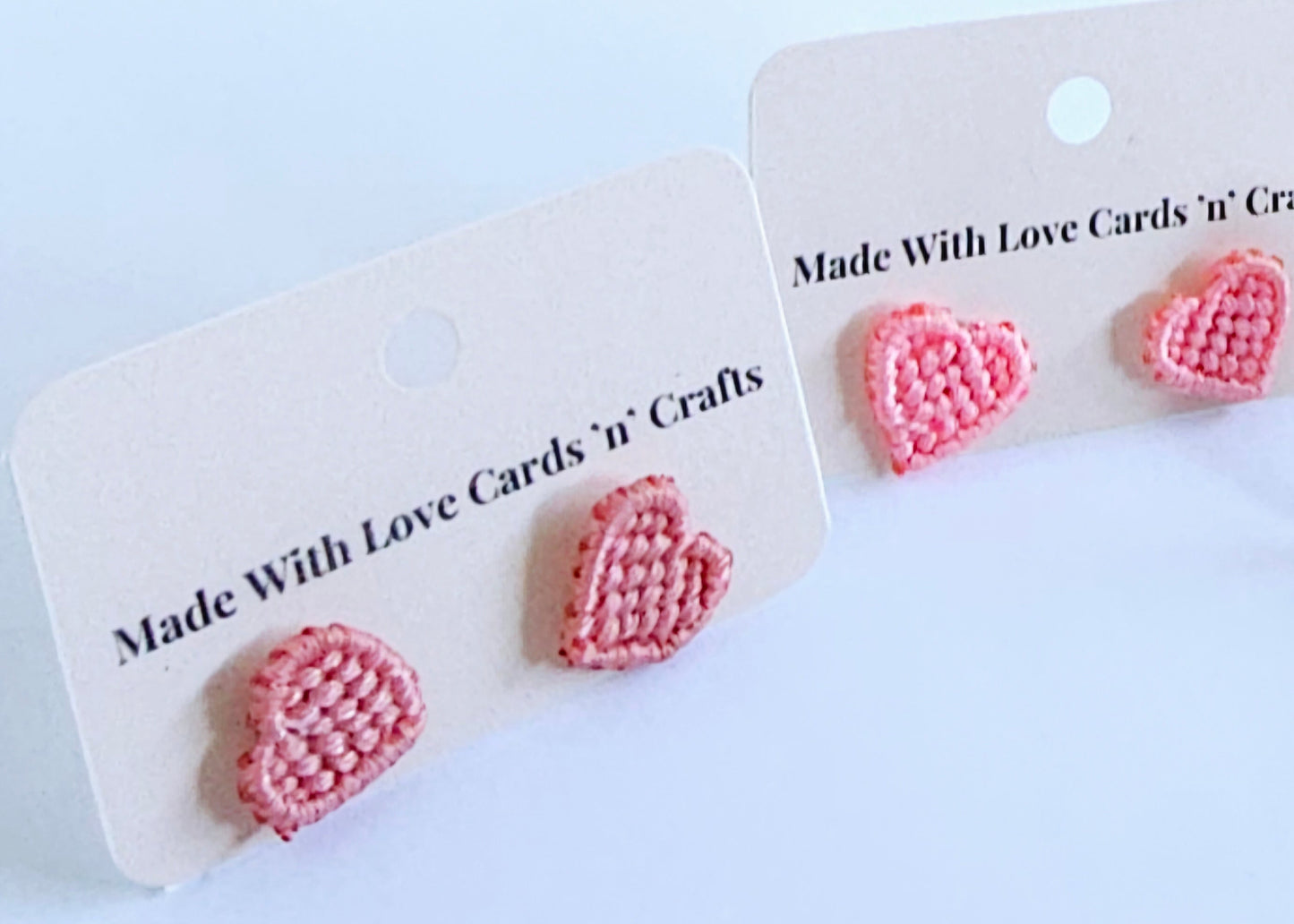 Macrame heart earrings