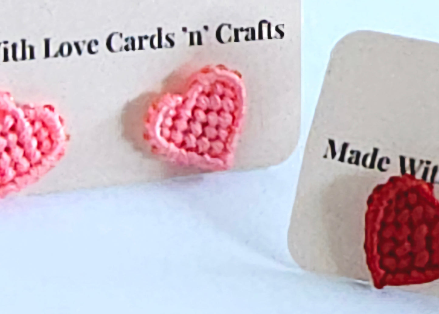 Macrame heart earrings