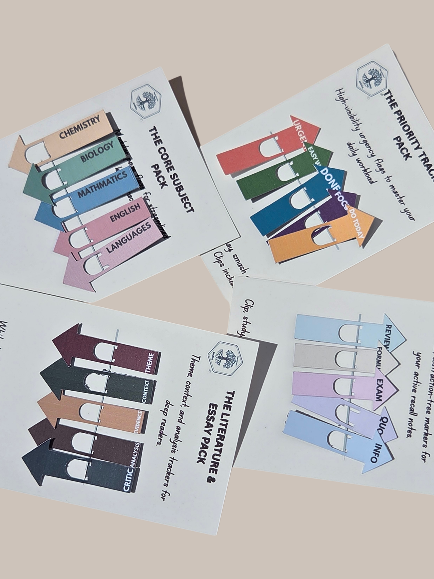 Aesthetic Arrow Page Markers — Minimalist Pastel Collection