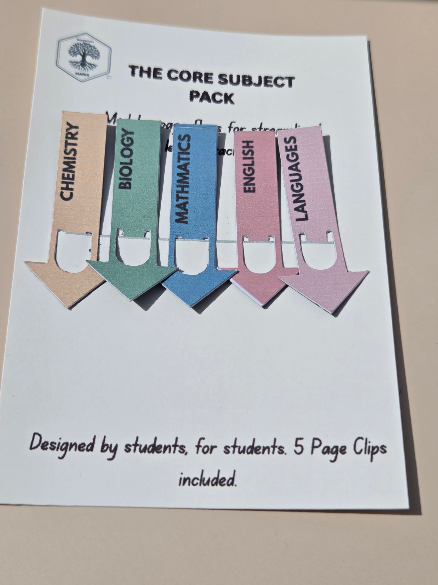 Aesthetic Arrow Page Markers — Academic Sage Collection