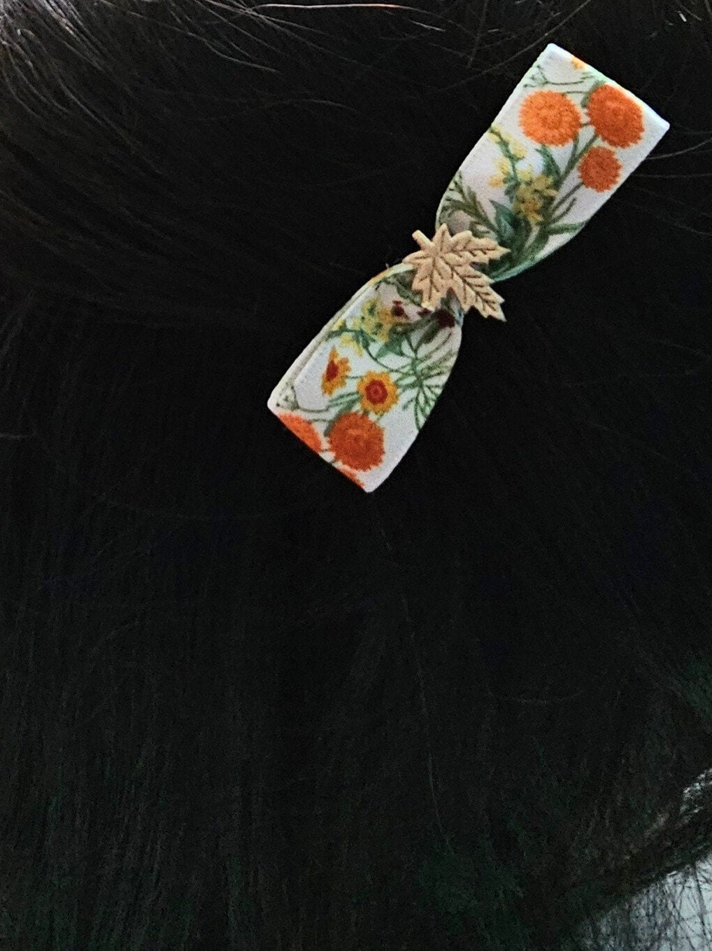 autumnal hair bows-Halloween bows